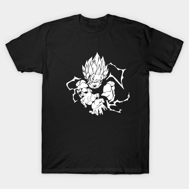 Kamehameha (white) T-Shirt by Nykos